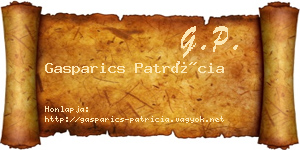 Gasparics Patrícia névjegykártya